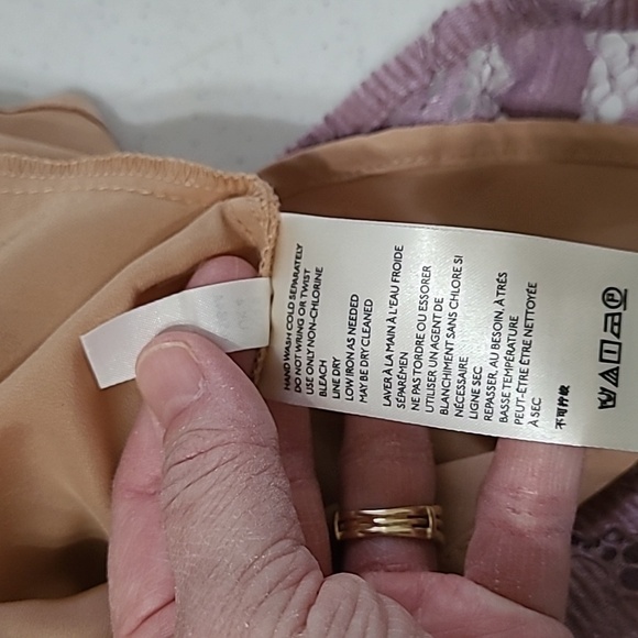 Free People lavender & tan spaghetti strap dress size 0 - Picture 8 of 12